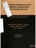 Cover of: The Health insurance study screening examination procedures manual by Lisa Hahn Smith ... [et al.].