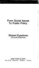 Cover of: From social issues to public policy by Robert Eyestone