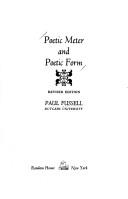 Cover of: Poetic meter and poetic form by Paul Fussell