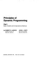 Cover of: Principles of dynamic programming