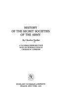 History of the secret societies of the army by Charles Nodier