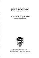 Cover of: José Donoso