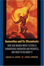 Cover of: Innovation and its discontents by Adam B. Jaffe