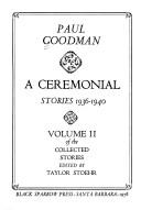 Cover of: A ceremonial, stories, 1936-1940