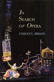 Cover of: In Search of Opera (Princeton Studies in Opera)