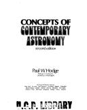 Cover of: Concepts of contemporary astronomy