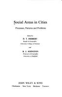 Cover of: Social areas in cities: processes, patterns, and problems