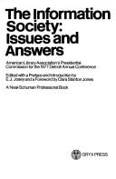 Cover of: The Information society: issues and answers