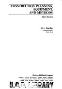 Cover of Construction planning, equipment, and methods