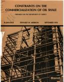 Cover of: Constraints on the commercialization of oil shale