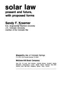 Cover of: Solar law: present and future : with proposed forms