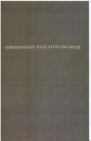 Cover of: Vormundschaft nach Attischem Recht by Otto Schulthess