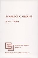 Cover of: Symplectic groups