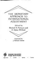 Cover of: The Monetary approach to international adjustment | 