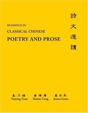 Cover of: Classical Chinese (Supplement 2): Readings in Poetry and Prose