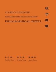 Cover of: Classical Chinese (Supplement 4): Selections from Philosophical Texts