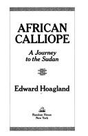 Cover of: African calliope by Edward Hoagland