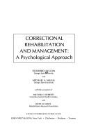Cover of: Correctional rehabilitation and management: a psychological approach