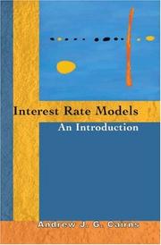 Cover of: Interest rate models by Andrew Cairns
