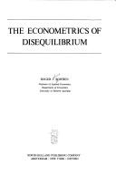 The econometrics of disequilibrium cover