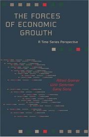 Cover of: The forces of economic growth: a time series perspective