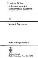 Cover of: Rank in organizations