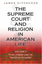 Cover of: The Supreme Court and Religion in American Life, Vol. 2 by James Hitchcock