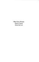 Cover of: What every woman needs to know about the law | Martha Pomroy