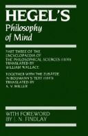 Hegel's Philosophy of mind by Georg Wilhelm Friedrich Hegel