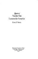 Cover of: Japan as number one: lessons for America