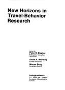 Cover of: New horizons intravel-behavior research