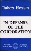Cover of: In defense of the corporation