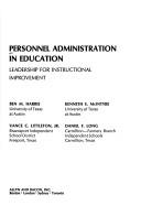 Cover of: Personnel administration in education: leadership for instructional improvement