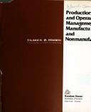 Cover of: Production and operations management by James B. Dilworth