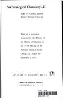 Archaeological chemistry--II by Symposium on Archaeological Chemistry (6th 1977 Chicago, Ill.)