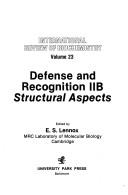 Cover of: Defense and recognition IIB: structural aspects