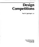 Cover of: Design competitions by Paul D. Spreiregen