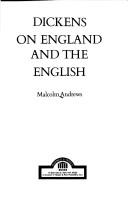 Cover of: Dickens on England and the English