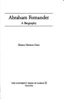 Cover of: Abraham Fornander: a biography