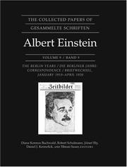 Cover of: The Collected Papers of Albert Einstein, Volume 9: The Berlin Years by Albert Einstein