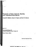 Taxonomy of some Antarctic Bacillus and Corynebacterium species by Joseph M. Madden