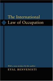 Cover of: The International Law of Occupation by Eyal Benvenisti