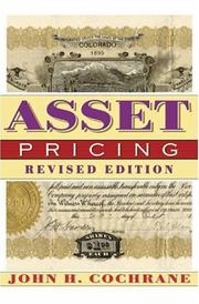 Cover of: Asset pricing by John H. Cochrane