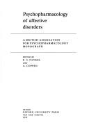 Cover of: Psychopharmacology of affective disorders