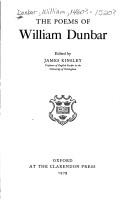 The poems of William Dunbar by Dunbar, William