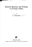 Cover of: Selected speeches and writings on foreign affairs