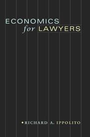 Cover of: Economics for lawyers by Richard A. Ippolito