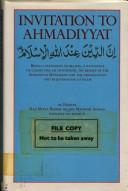 Cover of: Invitation to Ahmadiyyat by Aḥmad, Bashīruddīn Maḥmūd