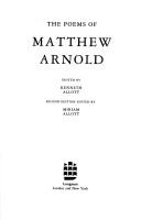 Cover of: The poems of Matthew Arnold