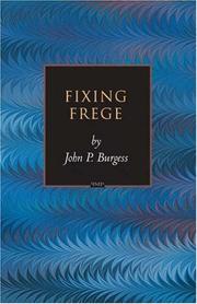 Cover of: Fixing Frege by Burgess, John P.
